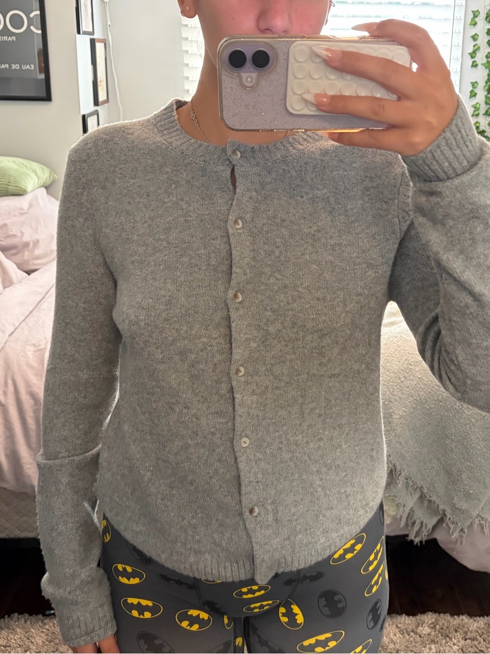 Kimchi Blue Rachel Cardigan in Grey - Picture 4 of 4